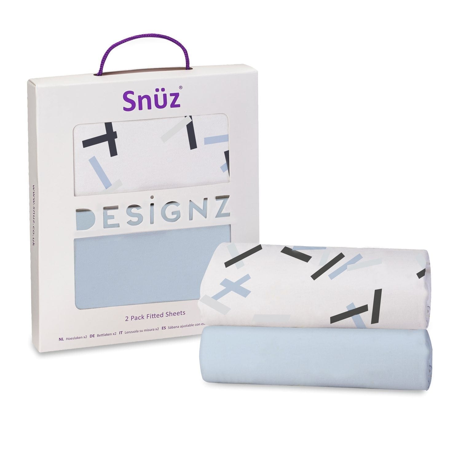 SnuzPod Crib Sheets Breeze Pack of 2 Fitted Sheets Baby Lurve