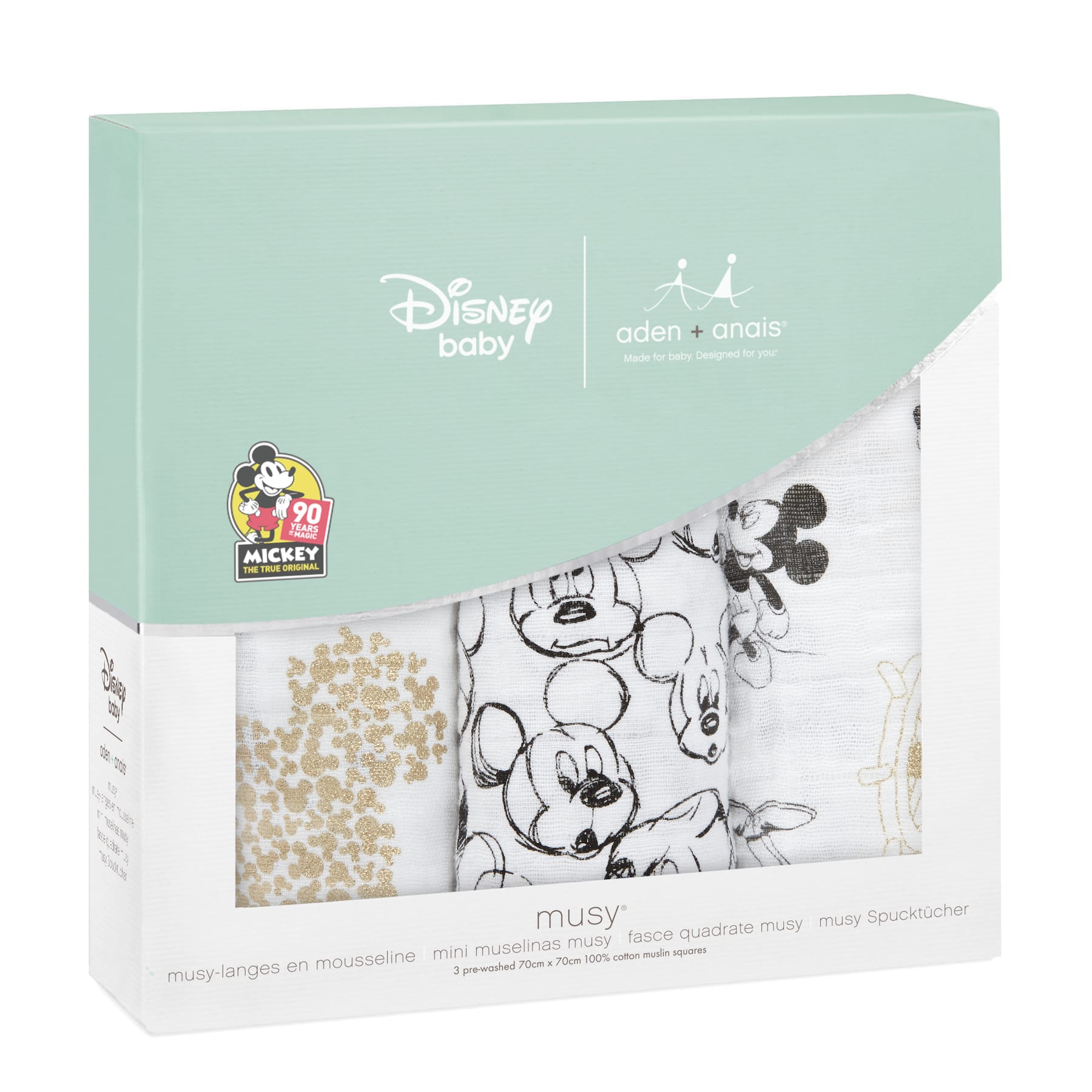 Aden Anais Disney Musy Mickey Mouse Muslin Squares Baby Lurve